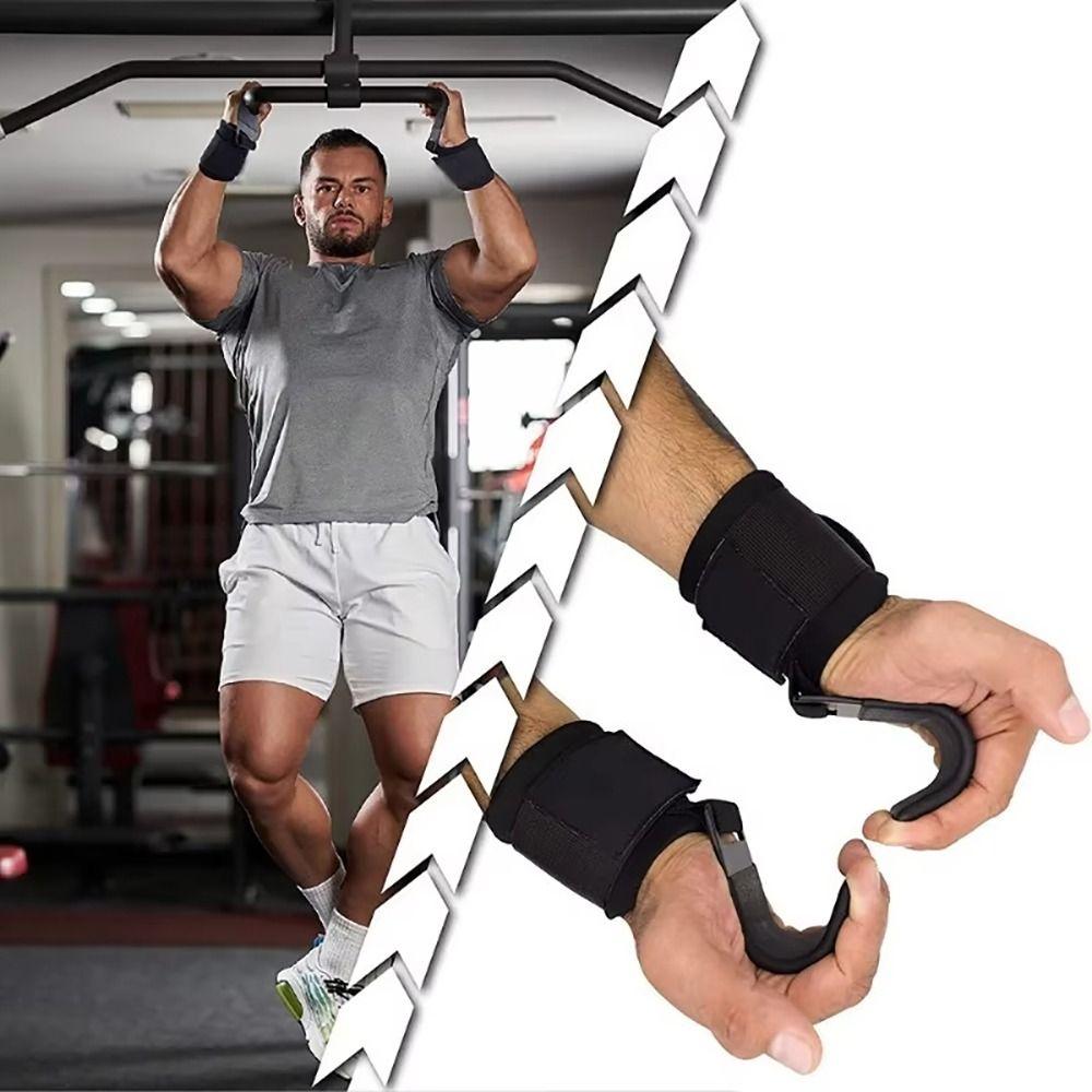 1/2Pcs Pull-Ups Hand-Bar Wrist Strap With Wrist Wraps Gym Fitness Hook New Power Lifting Gloves
