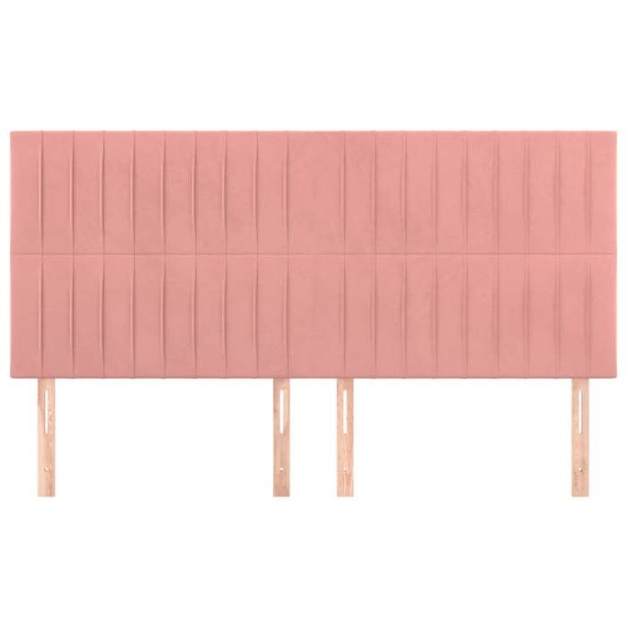 Maison Exclusive - Tête de lit Rose 200x5x118/128 cm Velours