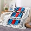 1PC Martini Racing Patterned Flannel Blanket Suitable For All Seasons for Home Decor Warmth and Comfort Gifts Holiday Present