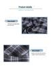 Autumn/Winter Denim Jacket with Turn-Down Collar and Flannel Plaid Shirt Coat