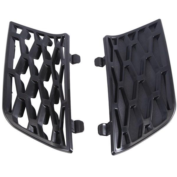 1 Pair Black ABS Car Front Bumper Side Vent Grille Covers (Left & Right).