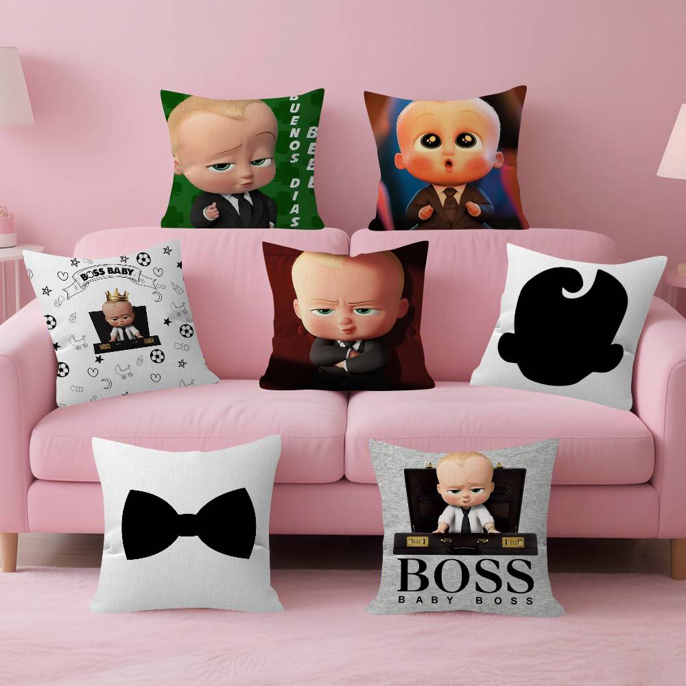 Panika Chen Unisex Cartoon B-Boss B-Baby Cushion Cover Inches Farmhouse Decor Home Throw Pillow Covers For Couch Decorations