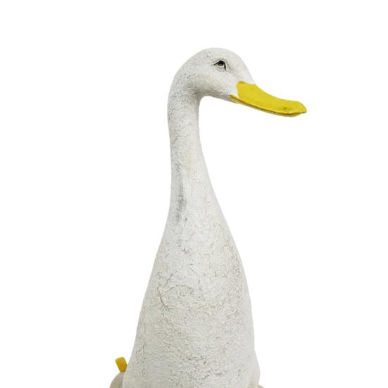 Resin Duck Rain Boots Garden Statue, Weatherproof Outdoor Yard Decor, Rustic Farmhouse Lawn Ornament, Unique Front Porch Entryway Decor, Geese Animal