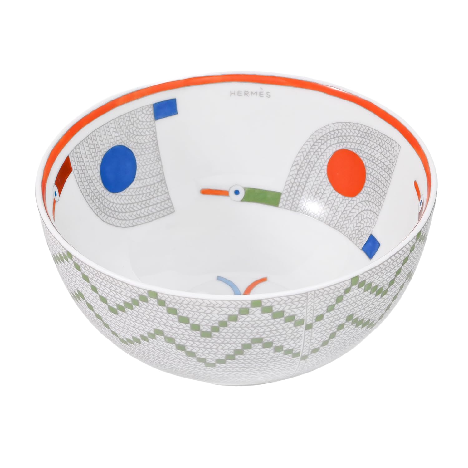 

Animaux Nattes Medium 58085P Medium Bowl Hermès Bowl, 400ml, (058085P), Western-style Tableware, [Used]