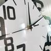 Large Digital Pendulum Wall Clock Black and White Modern Style with Irregular Display Stylish Oscillating Decorative Wall Clock