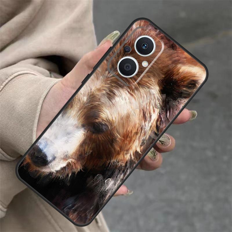 Grizzly Bear Case For OPPO Reno 14 10 11 12 13 Pro 11F 12F 13F 14F 7 8 Lite OPPO Find X9 X8 X5 Pro Cover