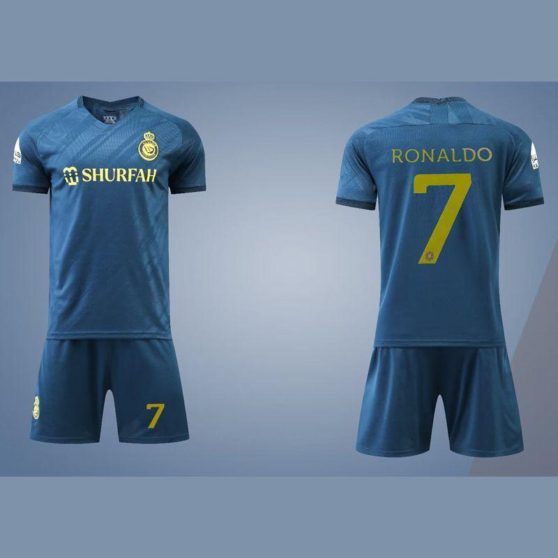 22-23 Saudi Arabia's Victorious Team Ronaldo Soccer Jersey 7 Children's Football Team Uniform Printed Number