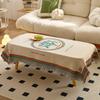 Cotton Yarn Tassel Dining Table Cloth Bohemian Style Double Printed Tablecloth Home Decoration Multifunctional Cover Cloth Towel