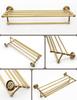 Household Bathroom Full Copper Towel Rack Antique Bath Towel Rack