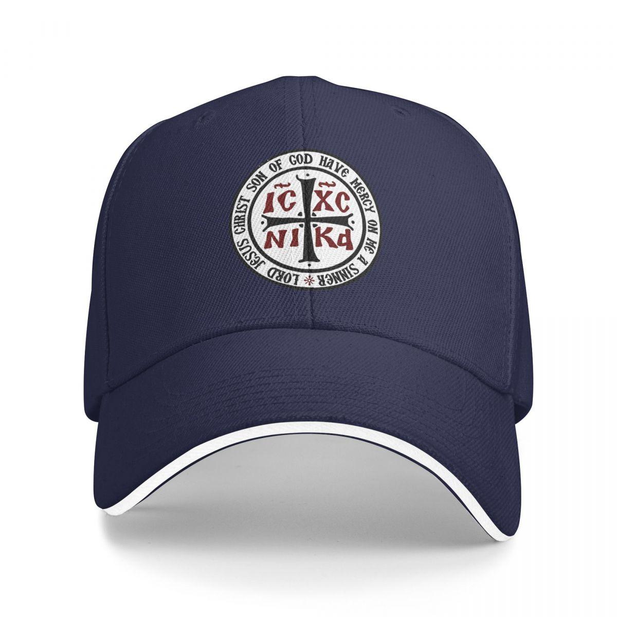 

Кепки Бейсболки Snapback з принтом православних символів Ic Xc Nika, Дихаючі, Повсякденні, Кепки для вулиці для чоловіків та жінок One Size