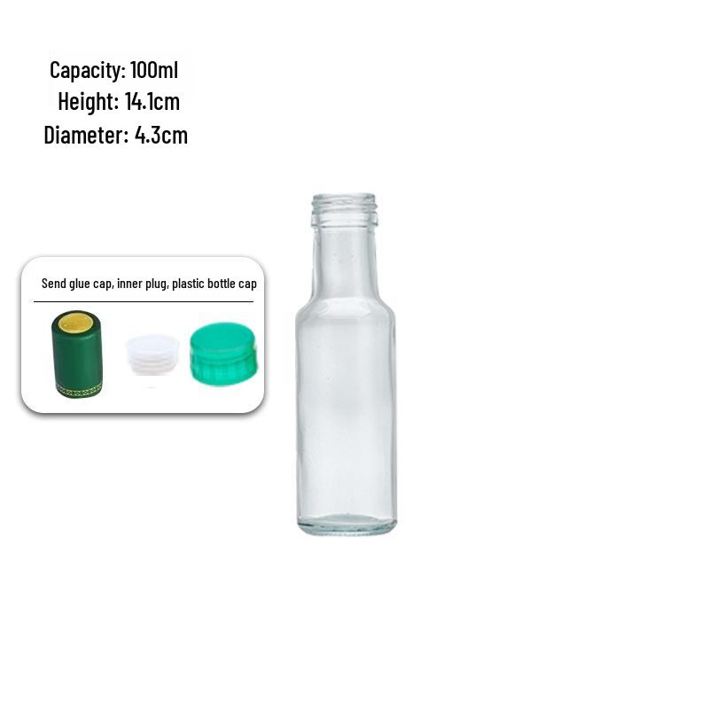 Hochwertige Speiseölflaschen: Dunkelgrünes Glas für Olivenöl, Walnussöl, Erdnussöl und quadratisches Glas für Sesamöl.