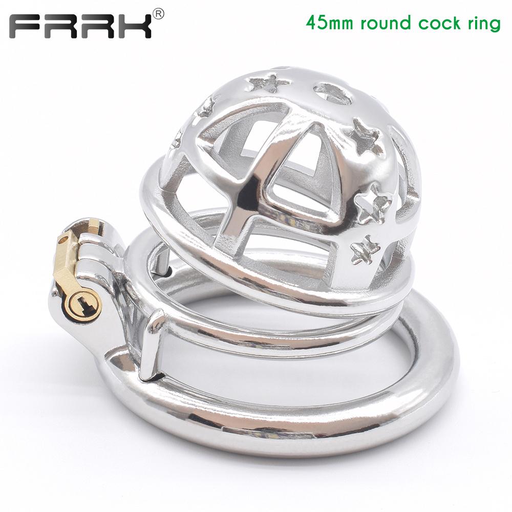 Bdsm Male Penis Ring Metal Cage Chastity Cock Male Bondage Belt Device Penis Lock Fetish BDSM Adults Sex Toys for Men Sissy