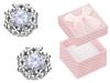 Silver Earrings Hoops With Zirconia Small Circles Flowers Women's Studs Silver 925
