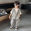 Boys' Summer Fashion Workwear Hooded Vest & Shorts Set, 2026