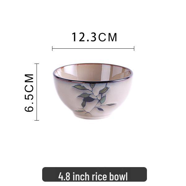 Bairun Ceramic American-Style Bowls & Plates Set - INS Style, Underglaze Color, Ideal Housewarming Gift & Tableware for Dinner or Noodles.