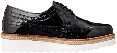 Bontre Women's Jute Platform Lace-Up Shoes, Black, Size 22.5cm, 05702BLK35