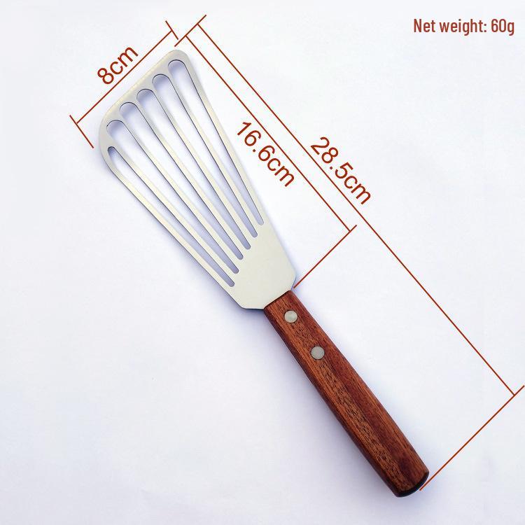 Stainless Steel Multi-Use Spatula for Fish, Eel, Steak, BBQ, Oil Draining, Teppanyaki, and Stir-Fry.