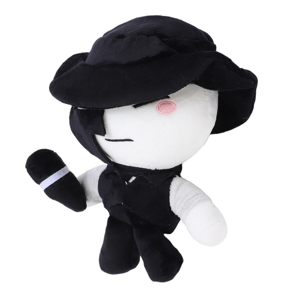 7.9 Inch Artful Plush Soft Stuffed Game Collectible Doll Black White Gaming Character Stuffed Plush Toy