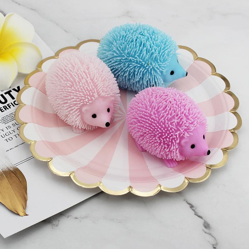 1pc Pinch Hedgehog Squeeze Toys Glitter Creative Fidget Toy Stress Relief Sensory Toy For Kids Adults Gift