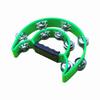Handheld Tambourine Double Row Handbell Ergonomic Handle Grip Tambourine for KTV Party