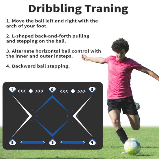 

Футбольный тренировочный коврик для шагов, футбольный тренажер, бесшумный вспомогательный реквизит, нескользящее футбольное тренировочное оборудование для всех уровней 60x90cm зелёный