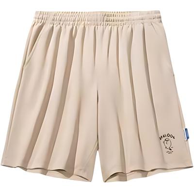 Sealion Look Lifestyle Series Casual Simple Letter Lace Loose Sports Shorts Women Shorts Cheese-Khaki 962528301-5