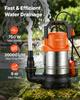 Submersible Water Pump 750W 20000 L/H Sump Pump with Float Switch, Portable Water Removal, Thermoplastic Material, for Swimming Pool Draining Garden