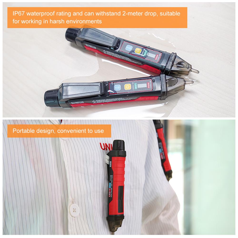 UNI-T UT12E AC-spenningsdetektormåler 24V-1000V Ikke-bærbar testerpennsokkel Voltstrøm