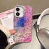 Gradual change color glitter case Suitable for Apple 16 mobile phone case iPhone17promax rhinestone lens IMD case 14/15