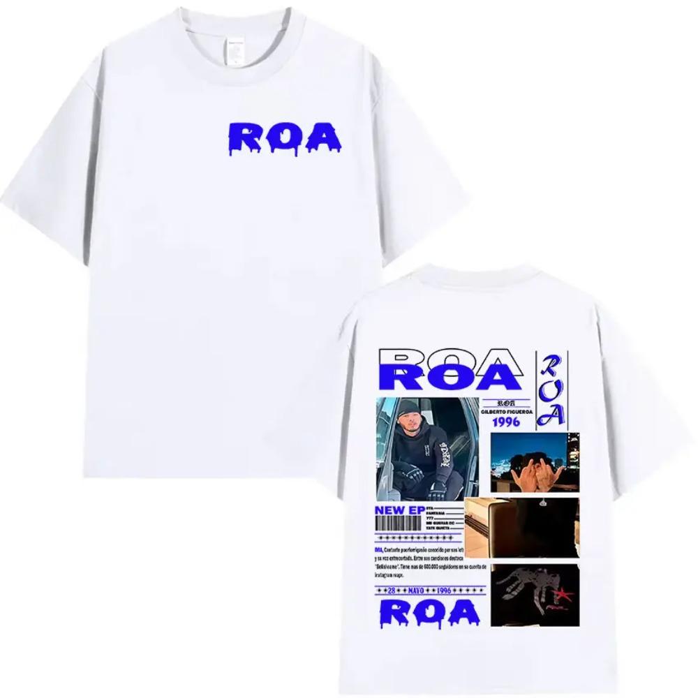 

Rapper ROA Tour Album Graphic Cover T-Shirts Men Clothing Hip Hop Oversized T Shirts Fashion High Quality Tees Streetwear XXXXXL белый