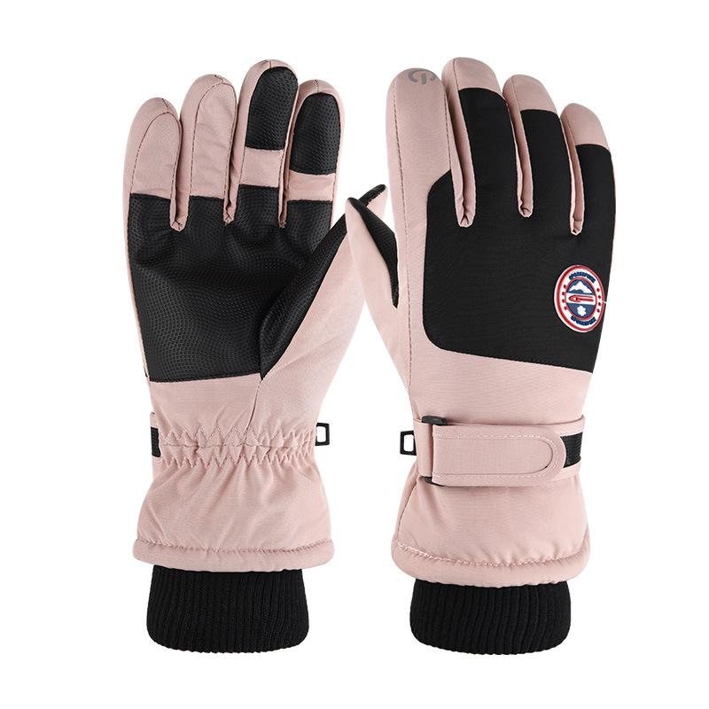 Ski Gloves for Men and Women, Windproof and Splash Proof In Autumn and Winter, Outdoor Motorcycle Riding, Plush and Thick Warm Gloves
