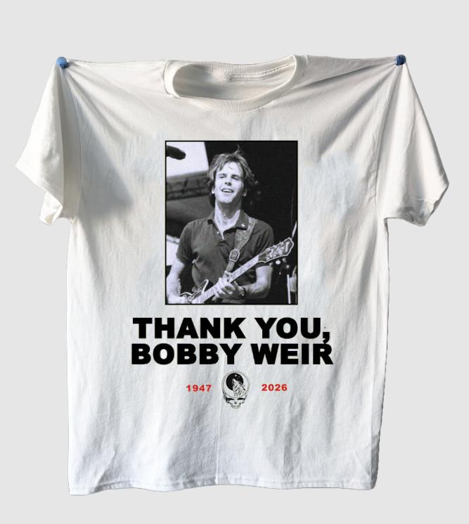 THANK YOU Bob Weir white T-shirt unisex All sizes S to 5Xl XX819 XL
