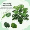 1pc Realistic Monterey Leaf Artificial Greenery 12/18/24 Pcs Leaves Faux Plant For Home  Hotel Wedding Indoor Outdoor Decor