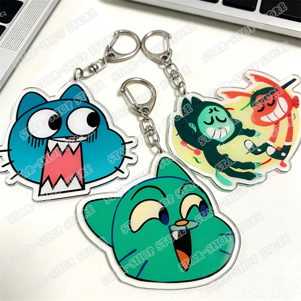 Beliebte Cartoon Gumball Watterson Schlüsselanhänger für Zubehör Süßer Darwin Watterson Tawog Schlüsselanhänger Schmuck Fans Freunde Geschenke