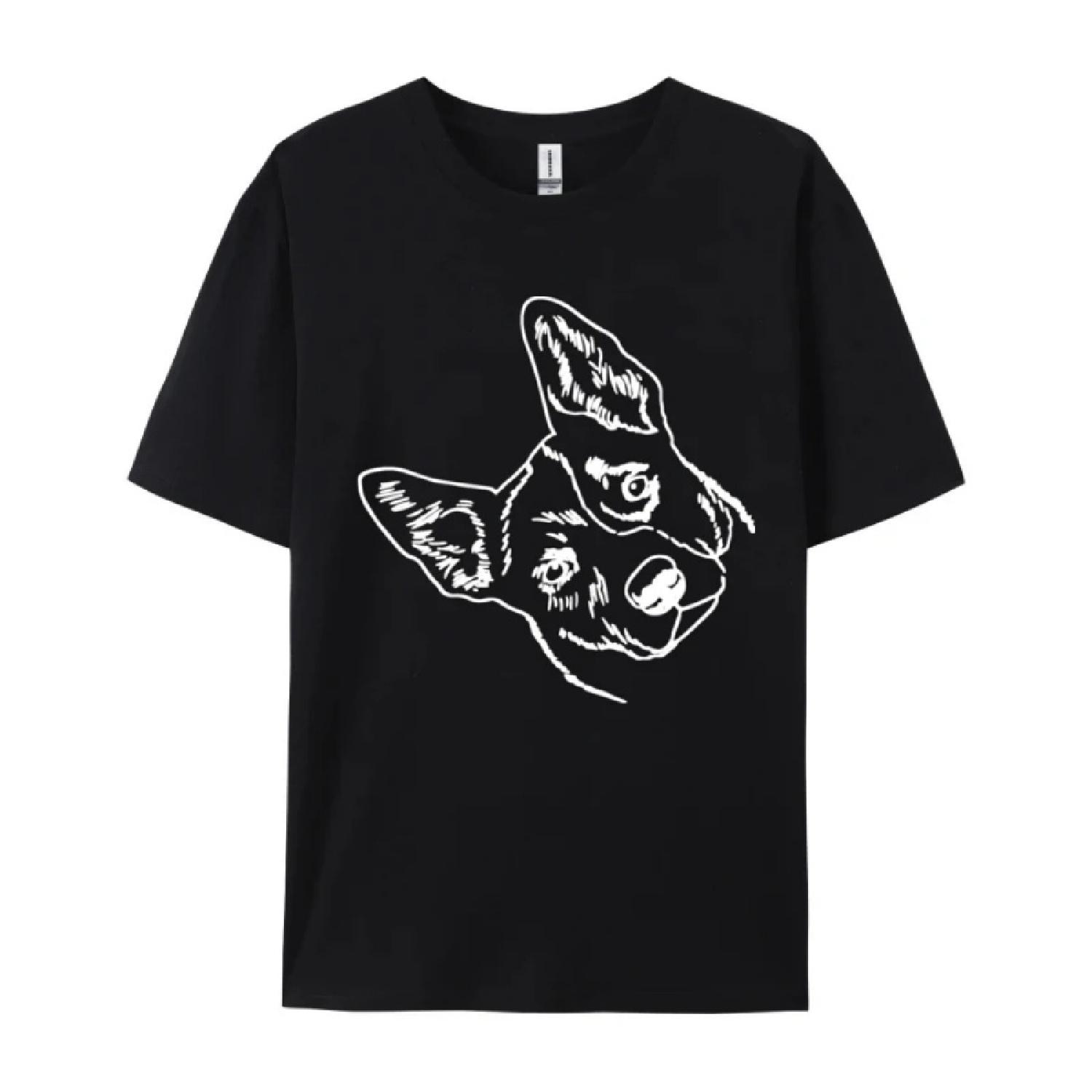 Морда австралийской скотогонной собаки Футболка скотогонной собаки Забавный подарок Футболка для любителя собак Модная повседневная футболка Хлопок Мужские топы Футболки S