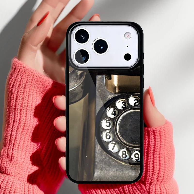 Retro rotary dial telephone Phone Case for iPhone 17 Air 16e 15 14 13 Pro Max Back Cover for 12 11 Pro Coque