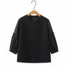 2026 Spring/Summer Plus Size European & Korean Style Tulip Sleeve T-shirt - Versatile Fat Girl Top