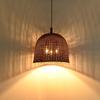 Handmade Wabi-Sabi Bamboo Pendant Lamp - Artisanal Woven Lighting for Dining Rooms