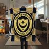 1PC Portsmouth Football Club Patterned Flannel Blanket Suitable For All Seasons for Home Decor Warmth and Comfort Gifts Holiday Present