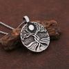 Vintage Nordic Viking Tree of Life Pendant for Men Stainless Steel Yggdrasils Necklace Amulet Jewelry Gift