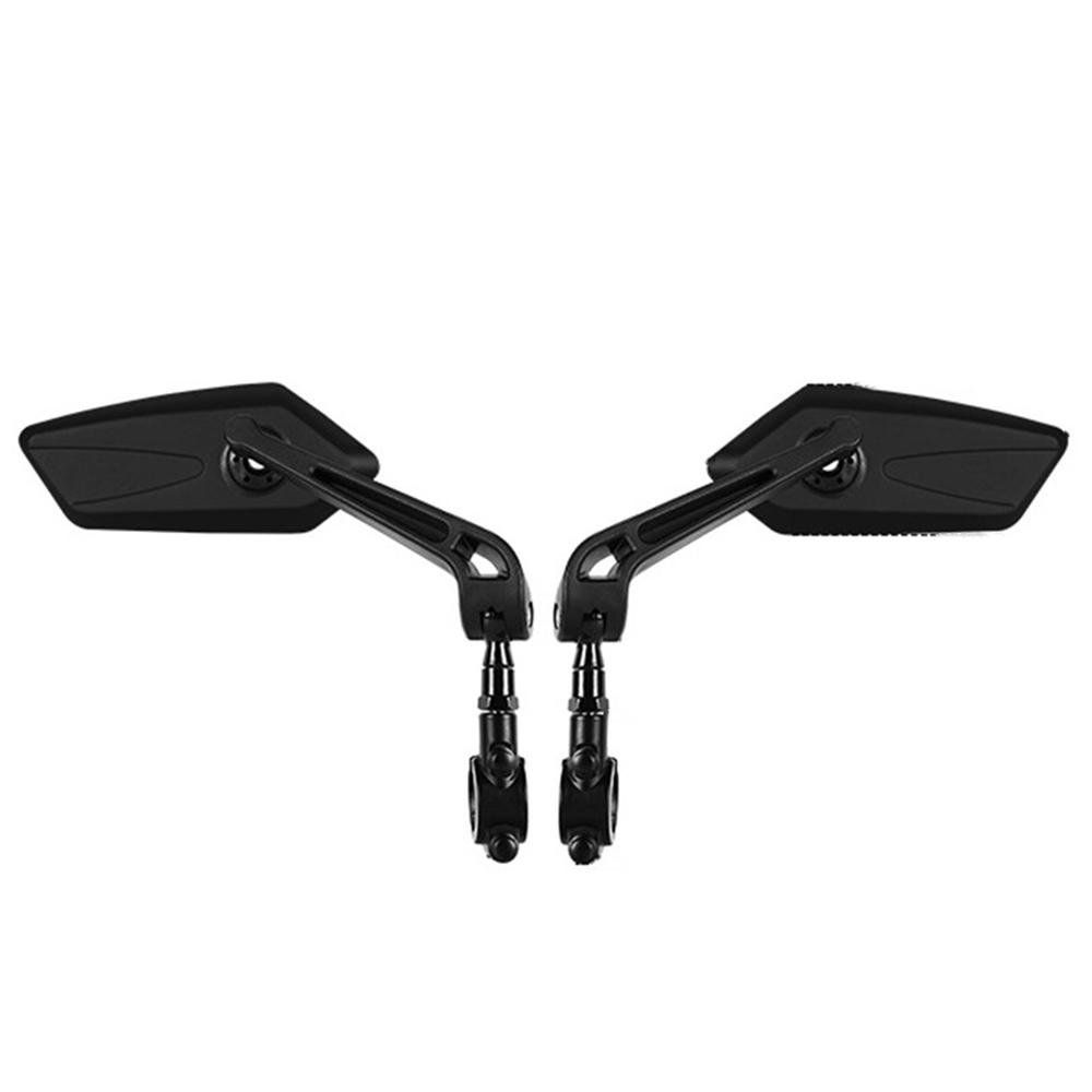1 Pair Bicycle Rear View Mirror Bike Cycling Clear Wide Range Back Sight Rearview Reflector Rotate 360 ° Adjustable Handlebar