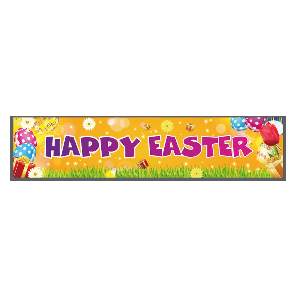 300 * 50Cm Easter Courtyard Porch Fence Decorative Banner Rabbit Egg Poster Custom