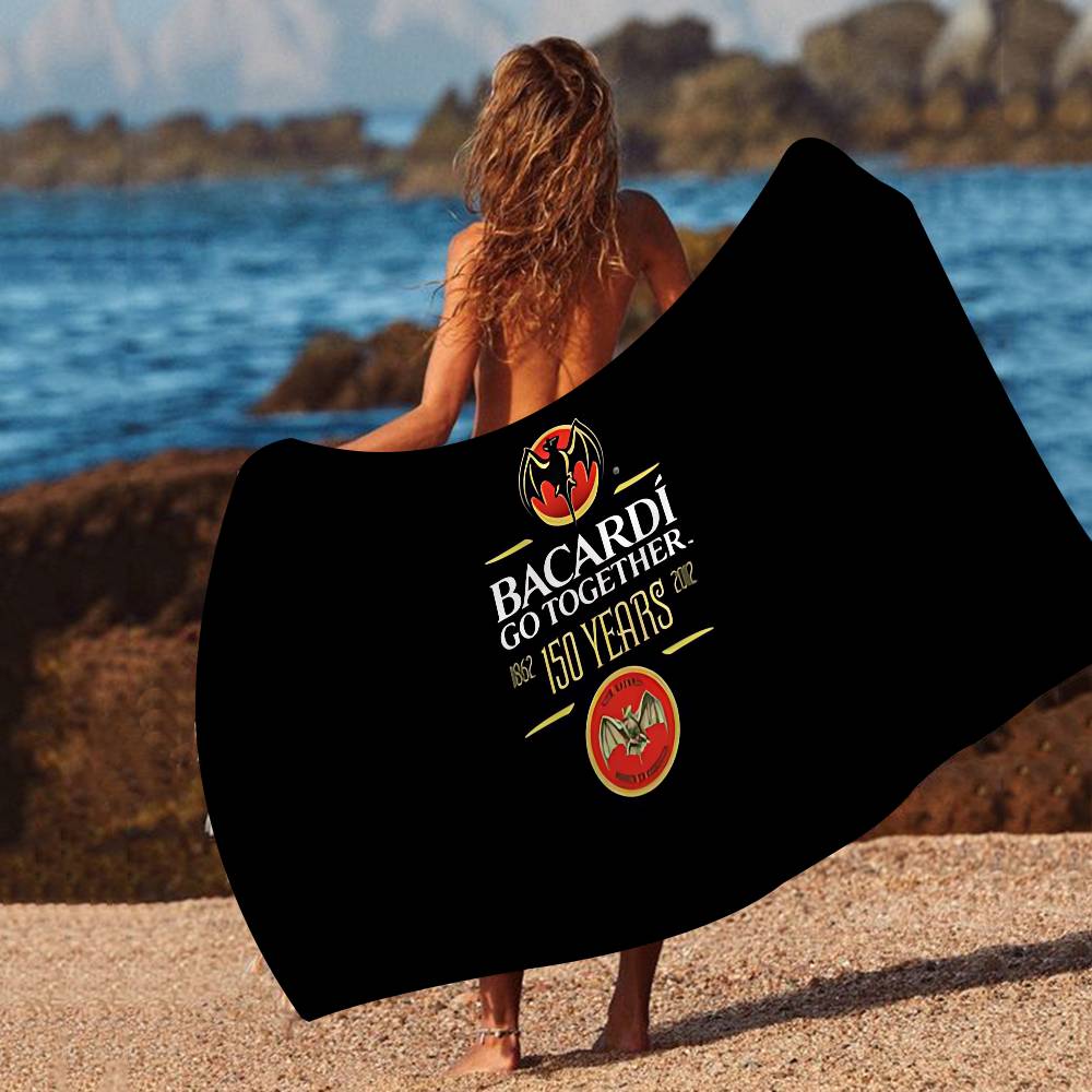 Bacardis Beer Microfiber Beach Towel Absorbent Quick Dry Soft Yoga Swimming Resort Mountain Climbing Towel