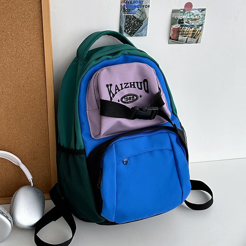 

School bag new fashion college style backpack junior high school student school bag casual backpack large capacity double backpack