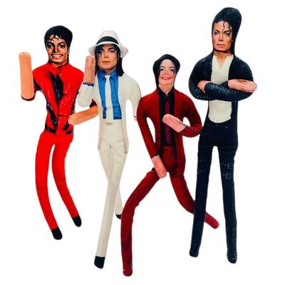 Michael Biegbare Plüschpuppe Flexibler Drahtrahmen Positionierbar MJ Abstrakte Ratten-Trockenfleischpuppe King of Pop Sammlerspielzeug Fan-Geschenk