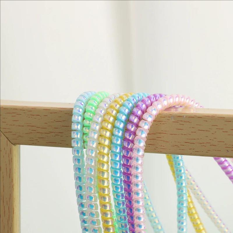 1.4M Cable Protector for iPhone,USB Charger Cord Cover, Prevents Fraying,Pet Damage, Colorful Data Line Protective Sleeve for Home, Car, Office