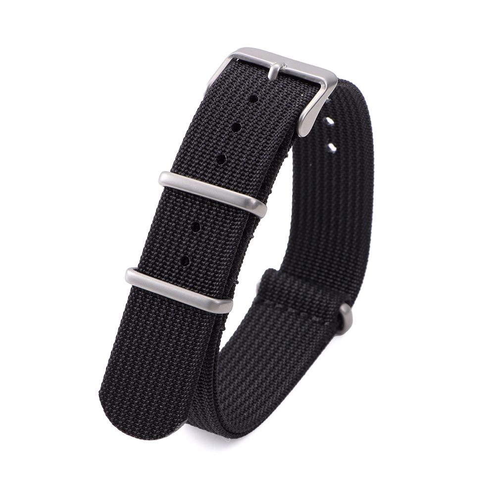 18mm 20mm 22mm Ribbed Nylon Watchband for Military Watch Strap Sport Bracelets Nylon Woven Watchband Women Men Bands Accessories