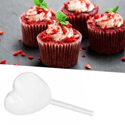 50Pcs 4ml Jam Straw Heart Shape Disposable Plastic Evenly Permeate Flavor Dropper Kitchen Tool