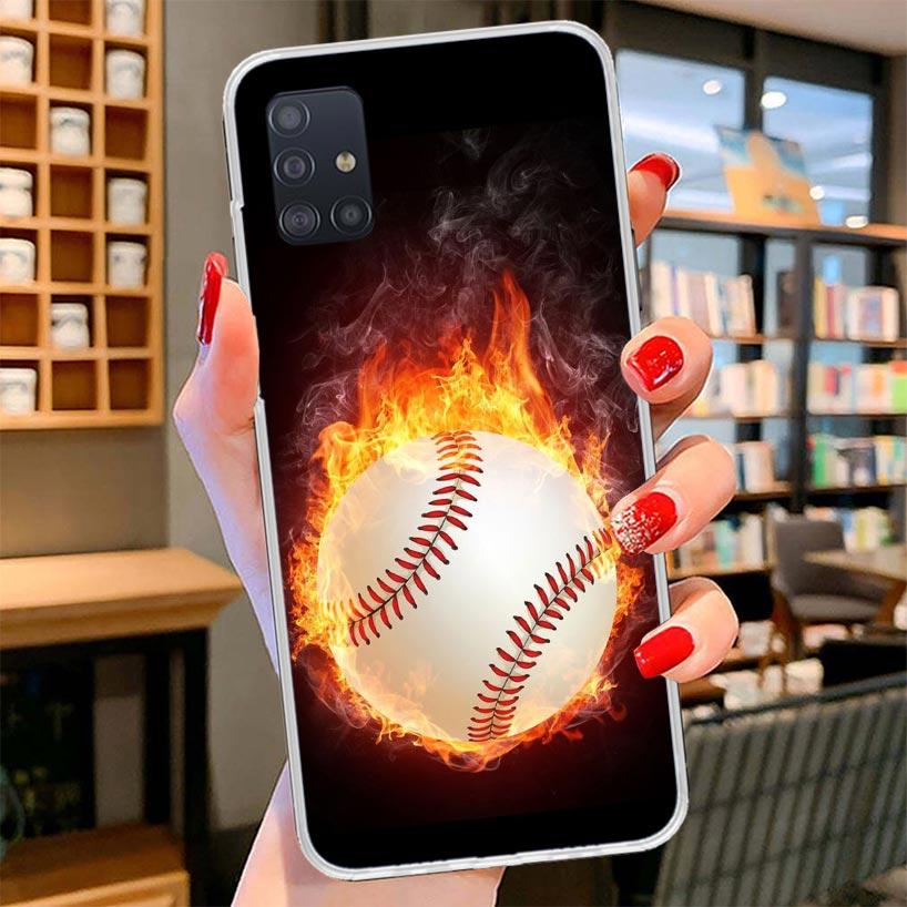 Baseball Sport Cover Phone Case For Samsung Galaxy A12 A22 A32 A52 A72 A02S Phone Case Note 20 Ultra 10 S10 Plus A51 A71 A50S A2