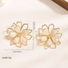 Colorful Sweet Fresh Dripping Oil Flower Hollow Double Layer Petal Stud Earrings For Women
